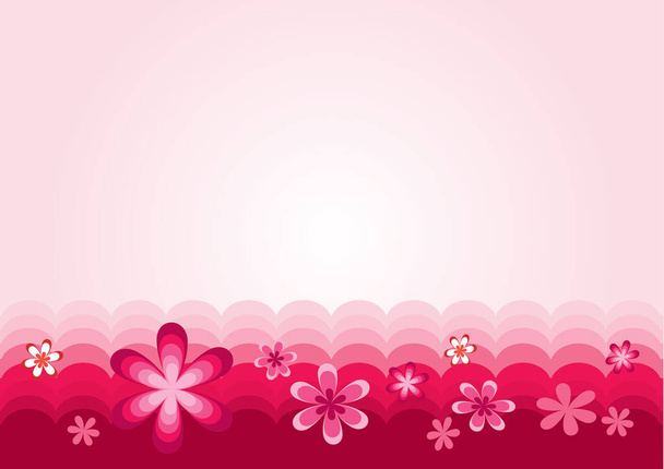 pink flowers on a background - Vector, Image