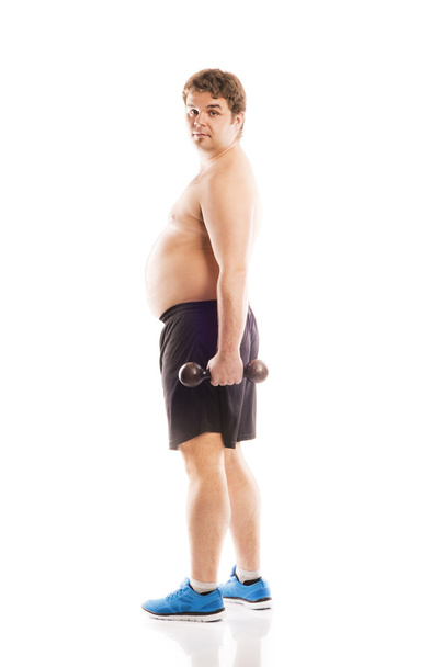 Fat fitness man - Photo, Image