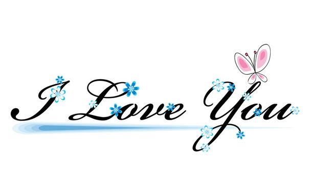 vector illustration of a word love on a white background - Vector, Imagen