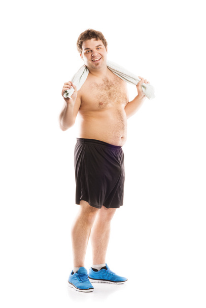 Fat fitness man - Fotoğraf, Görsel