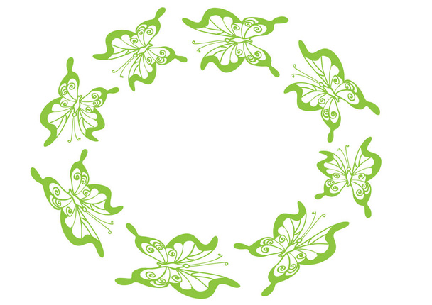 vector floral wreath with flowers - Vetor, Imagem