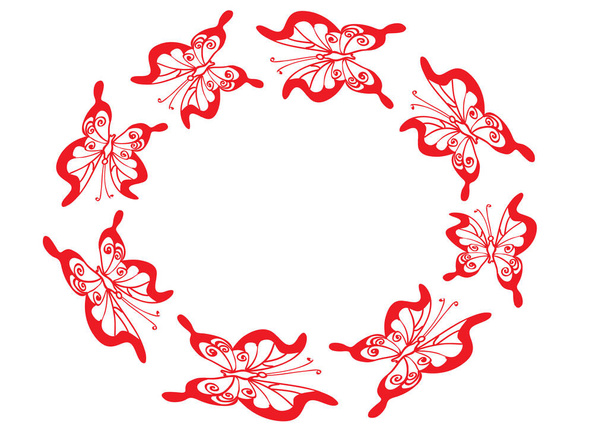 vector illustration of a floral frame - Vektor, obrázek