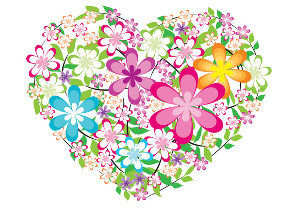 vector illustration of a beautiful floral background - Вектор,изображение