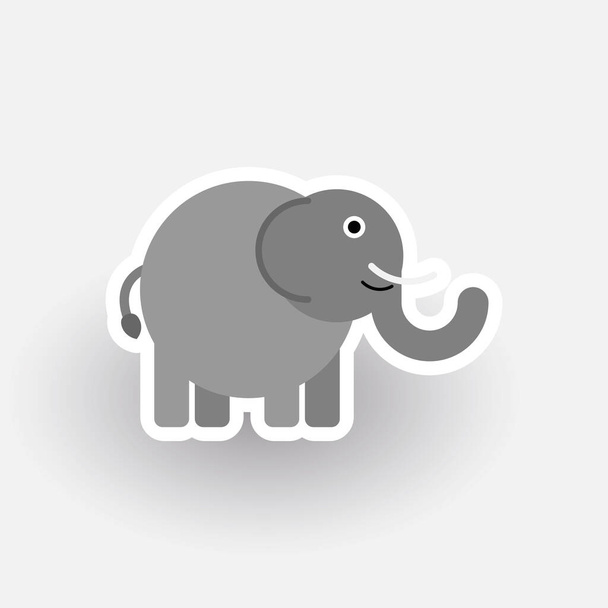 Happy Elephant cartoon character - Vettoriali, immagini
