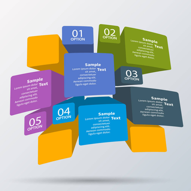 vector abstract 3d paper infographic elements.Business infographics - Vettoriali, immagini
