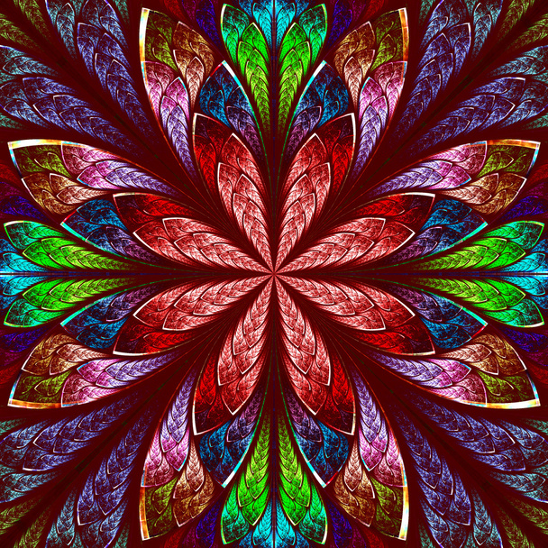 Multicolor belo fractal no estilo vitral
. - Foto, Imagem