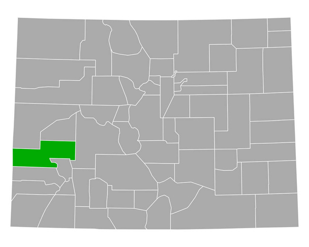 Map of Montrose in Colorado - Vector, Image
