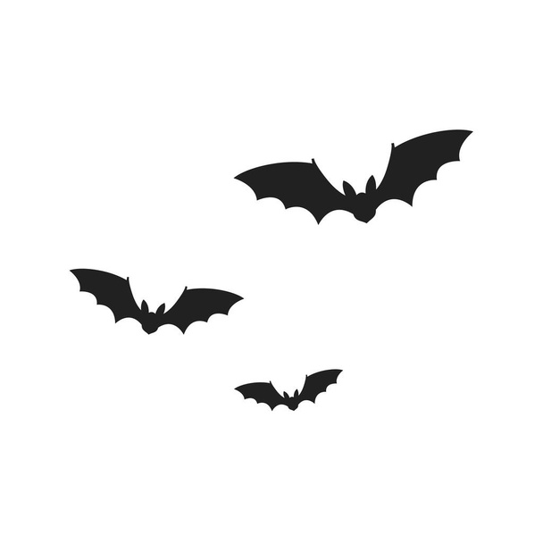 Murciélagos aislados sobre fondo blanco. Ilustración vectorial - Vector, Imagen