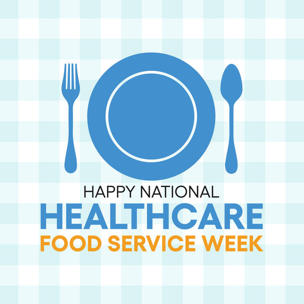 Vector illustratie over het thema van Healthcare food service werknemers week waargenomen elk jaar in oktober. - Vector, afbeelding