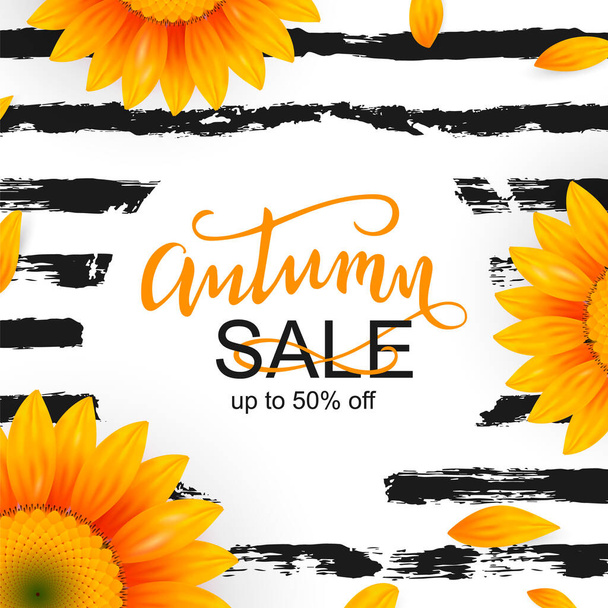Vector illustration template for autumn sale  - ベクター画像