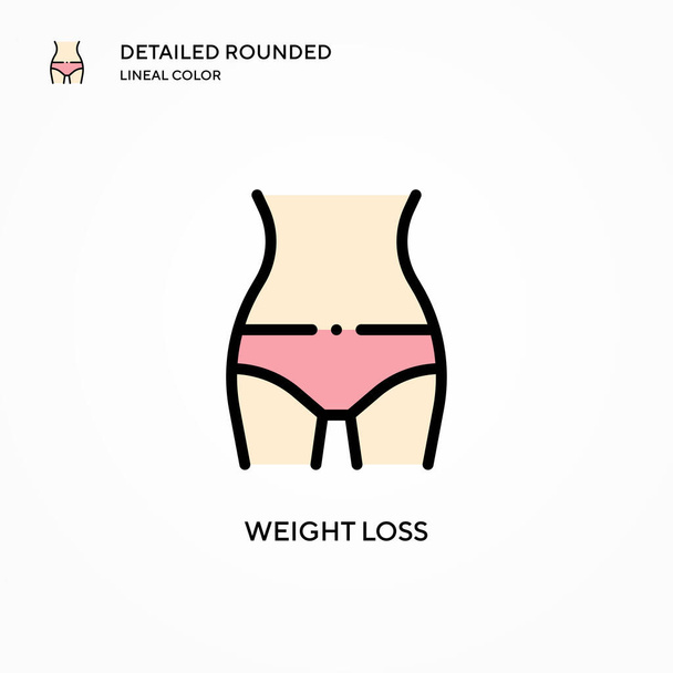 Weight loss vector icon. Modern vector illustration concepts. Easy to edit and customize. - Vector, Image