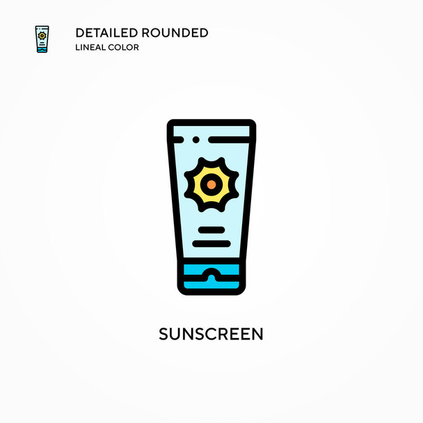 Sunscreen vector icon. Modern vector illustration concepts. Easy to edit and customize. - Vector, Image
