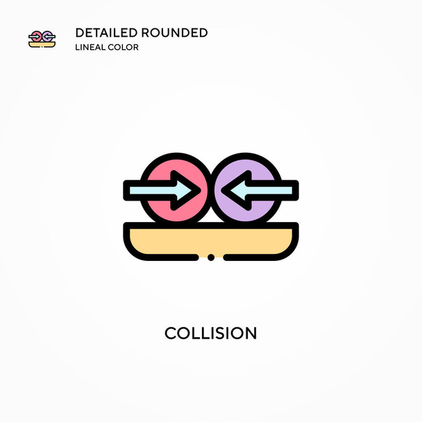 Collision vector icon. Modern vector illustration concepts. Easy to edit and customize. - Vector, Image