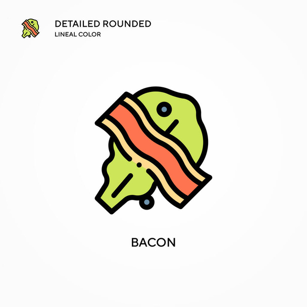 Bacon vector icon. Modern vector illustration concepts. Easy to edit and customize. - Vector, Image