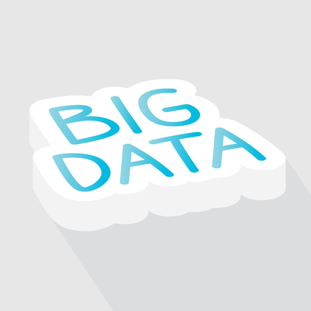 conceito de citação de big data - ilustração vetorial - Vetor, Imagem
