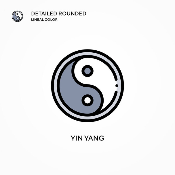 Yin Yang vektorová ikona. Moderní vektorové ilustrační koncepce. Snadno upravitelná a přizpůsobitelná. - Vektor, obrázek