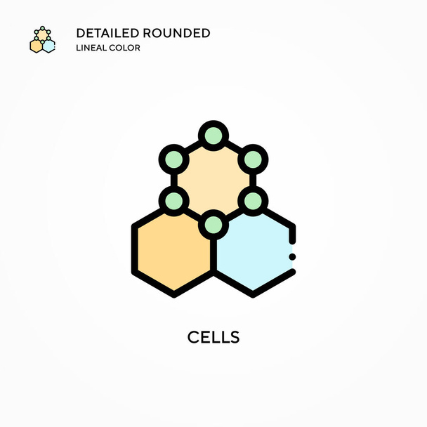 Cells vector icon. Modern vector illustration concepts. Easy to edit and customize. - Vector, Image
