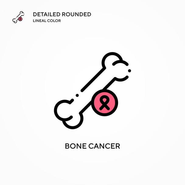 Bone cancer vector icon. Modern vector illustration concepts. Easy to edit and customize. - Vector, Image