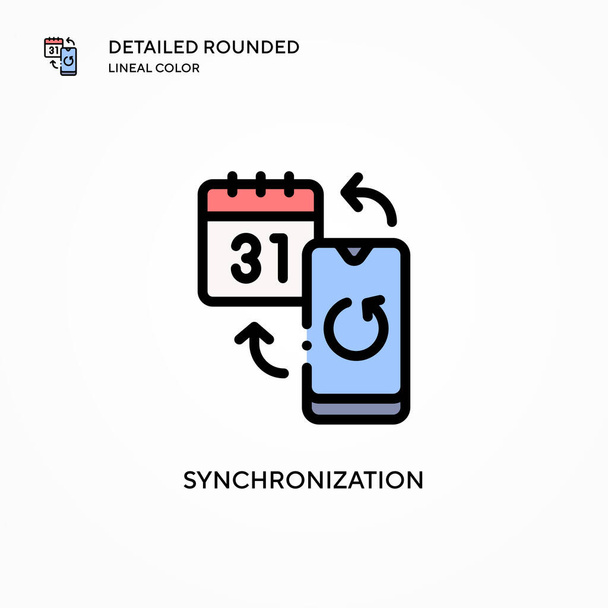 Synchronization vector icon. Modern vector illustration concepts. Easy to edit and customize. - Vector, Image