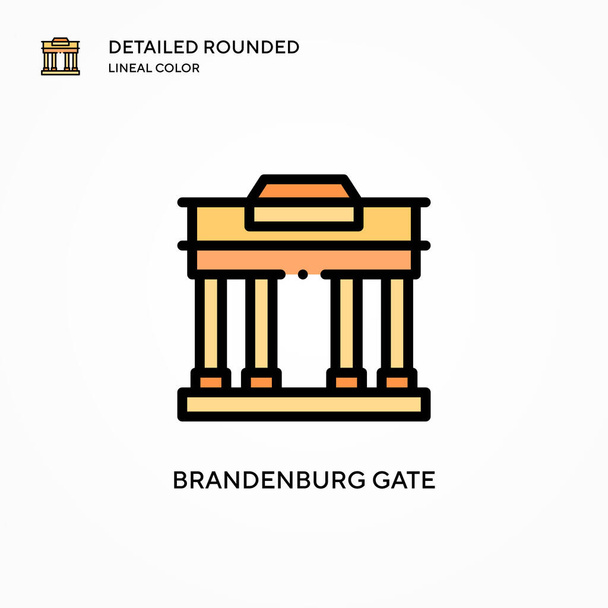 ブランデンブルク門ベクトルアイコン。現代のベクトル図の概念。編集とカスタマイズが簡単. - ベクター画像
