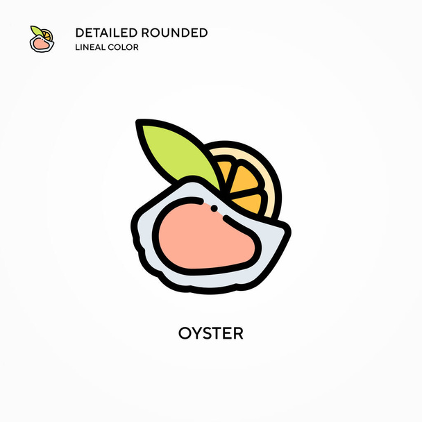 Oyster vector icon. Modern vector illustration concepts. Easy to edit and customize. - Vector, Image