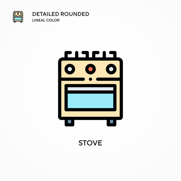 Stove vector icon. Modern vector illustration concepts. Easy to edit and customize. - Vector, Image