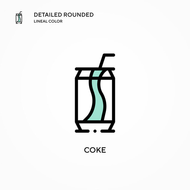 Coke vector icon. Modern vector illustration concepts. Easy to edit and customize. - Vector, Image