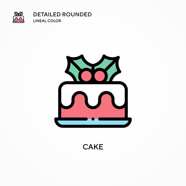 Cake vector icon. Modern vector illustration concepts. Easy to edit and customize. - Vector, Image