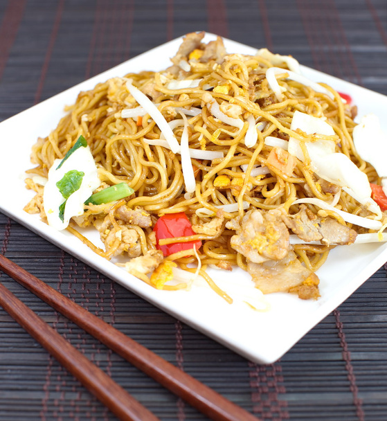 chinese stir fried noodles with  - Photo, Image