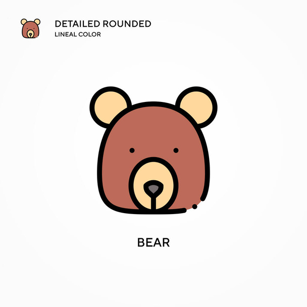 Bear vector icon. Modern vector illustration concepts. Easy to edit and customize. - Vector, Image