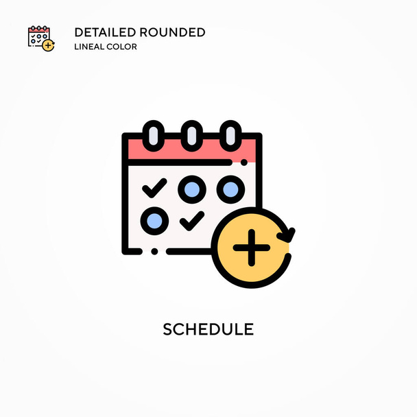 Schedule vector icon. Modern vector illustration concepts. Easy to edit and customize. - Vector, Image