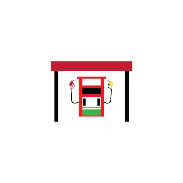 Petrolium pump ilustration design vektor icon templat - Vektor, Bild