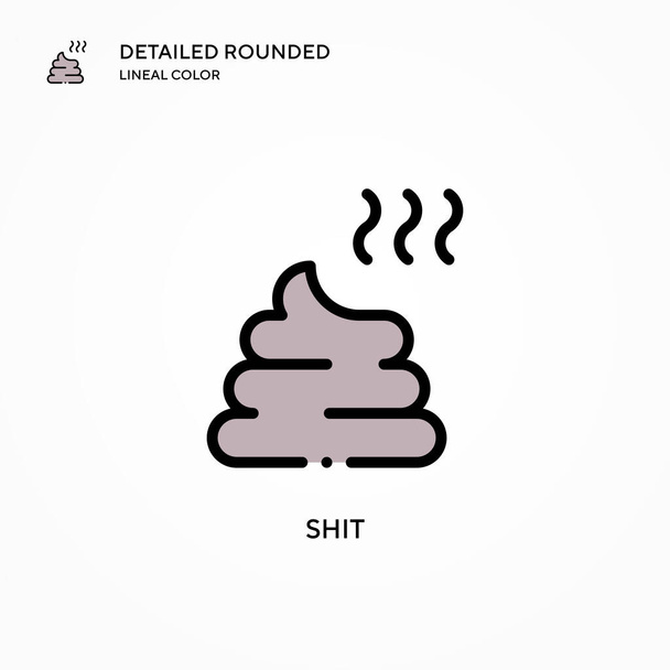 Shit vector icon. Modern vector illustration concepts. Easy to edit and customize. - Vector, afbeelding