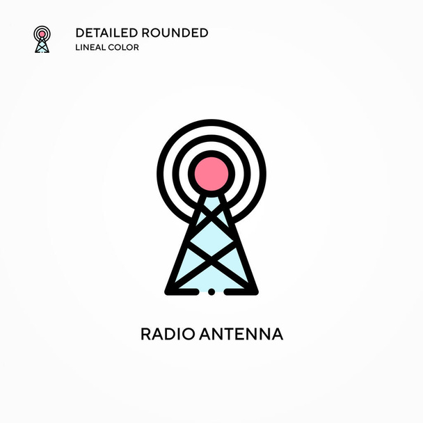 Radio antenna vector icon. Modern vector illustration concepts. Easy to edit and customize. - Vector, Image