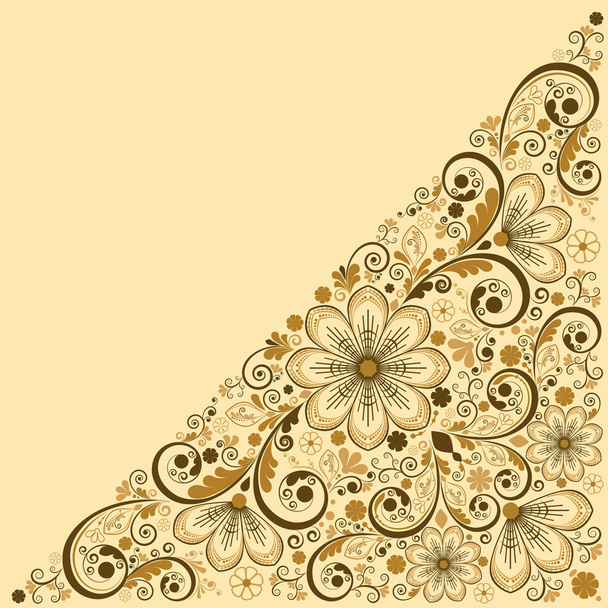 Vector vintage floral background - Вектор,изображение