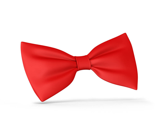 Silk bow tie. 3d illustration isolated on white background  - 写真・画像