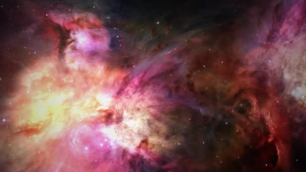 4k 3D rendering Space flight into a star field into the Orion Nebula. Nebula and Galaxies in Deep Space Travel in Milky Way, in the constellation of Orion. - Footage, Video