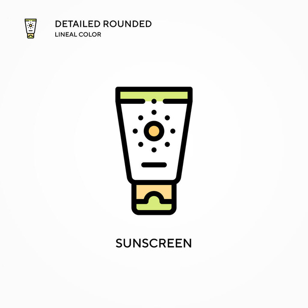 Sunscreen vector icon. Modern vector illustration concepts. Easy to edit and customize. - Vector, Image