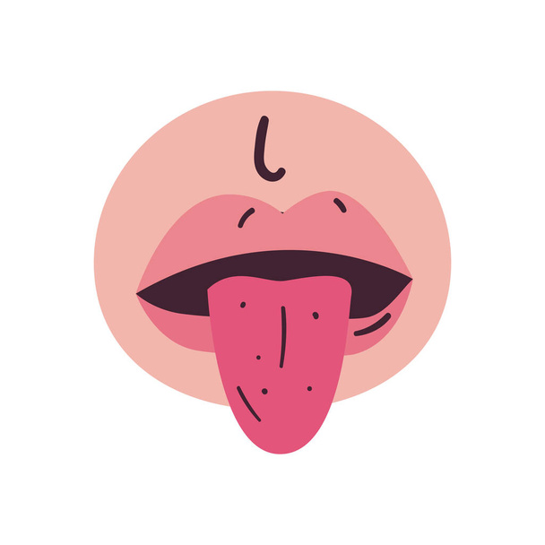 舌のない形のアイコンベクトルデザイン - ベクター画像