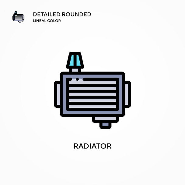 Radiator vector icon. Modern vector illustration concepts. Easy to edit and customize. - Vector, Image