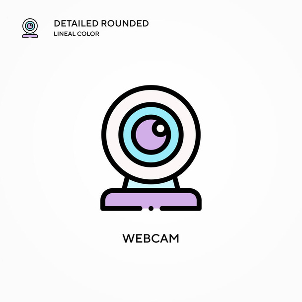 Webcam-Vektor-Symbol. Moderne Konzepte zur Vektorillustration. Einfach zu bearbeiten und anzupassen. - Vektor, Bild