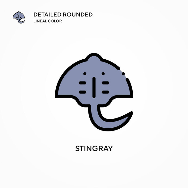 Stingray vector icon. Modern vector illustration concepts. Easy to edit and customize. - Vector, Image