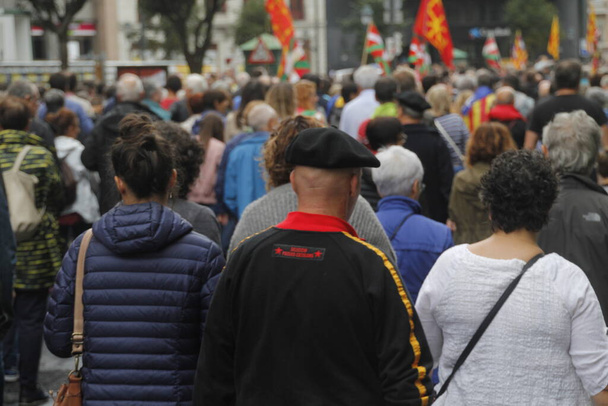 Demonstration für die Unabhängigkeit des Baskenlandes und Kataloniens - Foto, Bild