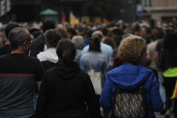 Manifestation demandant l'indépendance du Pays basque et de la Catalogne - Photo, image