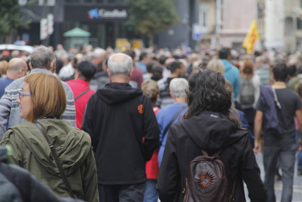 Manifestación pidiendo la independencia del País Vasco y Cataluña - Foto, imagen