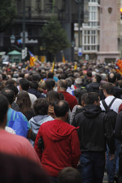 Demonstrace požadující nezávislost Baskicka a Katalánska - Fotografie, Obrázek