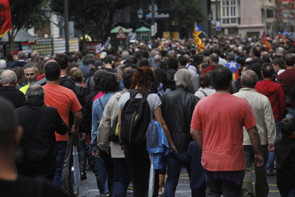 Demonstration asking for the independence of Basque Country and Catalonia - Photo, Image