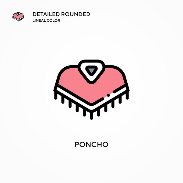 Poncho vector icon. Modern vector illustration concepts. Easy to edit and customize. - Vector, Image