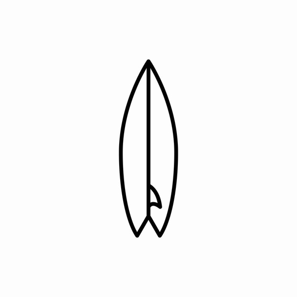 Περίγραμμα surfing σκάφους εικονίδιο.Surfing πίνακα διανυσματική απεικόνιση. Σύμβολο για το διαδίκτυο και το κινητό - Διάνυσμα, εικόνα