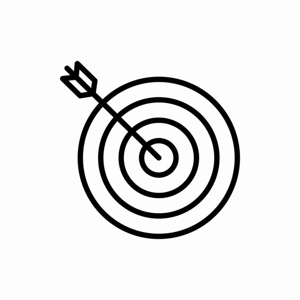 Schets doel icon.Target vector illustratie. Symbool voor web en mobiel - Vector, afbeelding